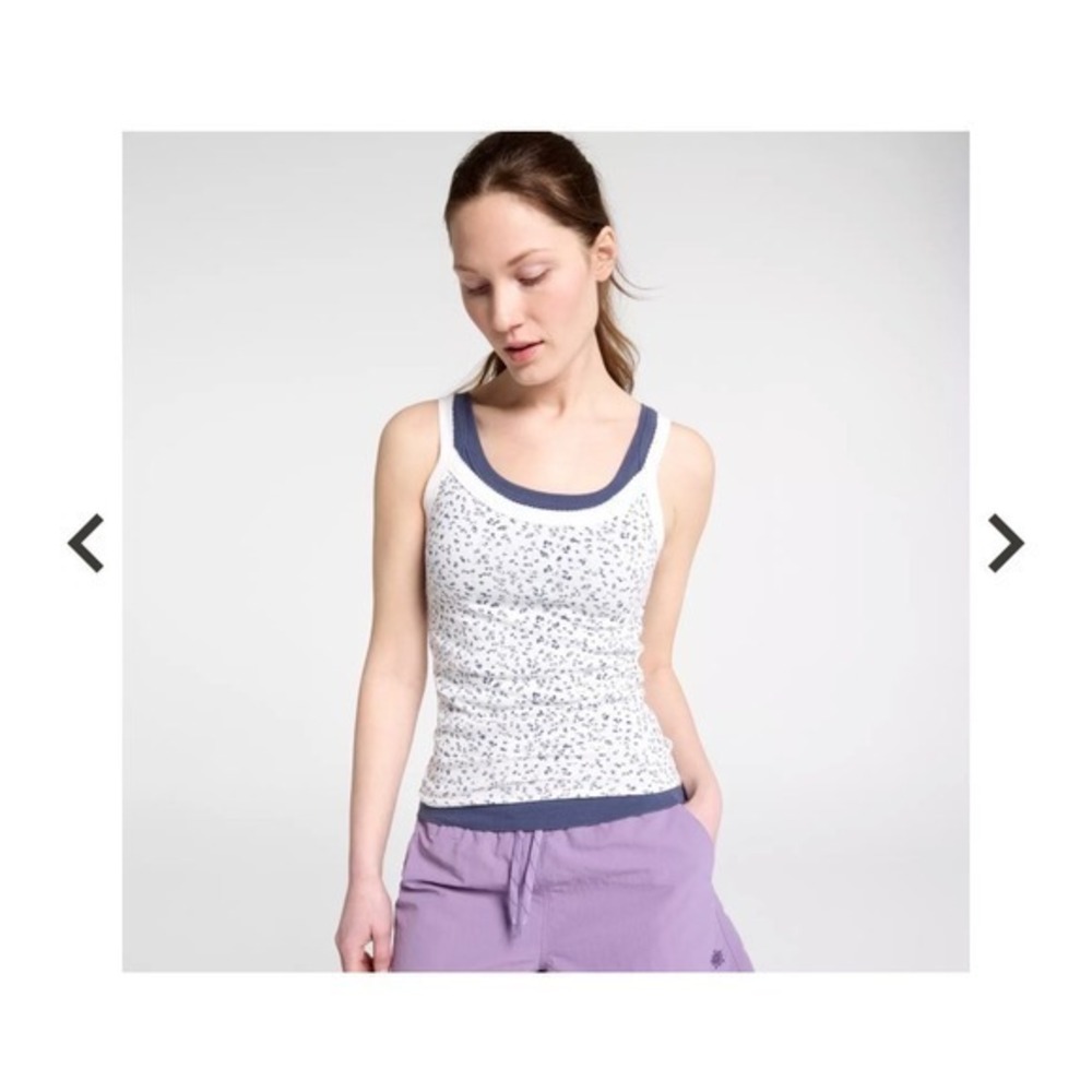 Alpine Design Women's Pointelle Tank – Alpine Snow/Ditsy Floral Size XS NWT
